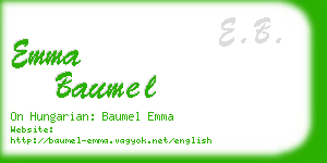 emma baumel business card